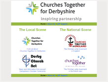 Tablet Screenshot of churchestogetherderbyshire.org.uk